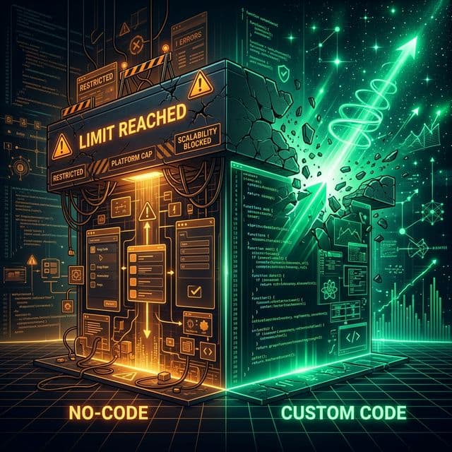 O Custo Silencioso do Low-Code: Por Que Startups Quebram na Escala